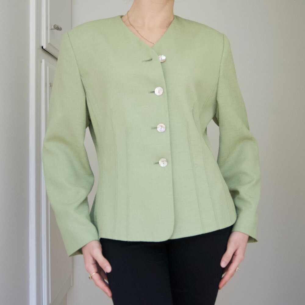 Vintage 1990s Kasper A.S.L - Pastel Green Blazer